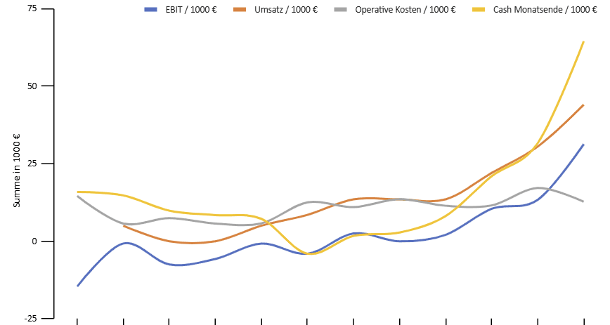 Abbildung mit Finanzkennzahlen